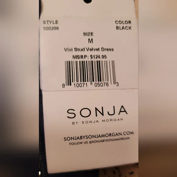 SONJA - By SONJA MORGAN - Vivi Stud Velvet Dress - Women's  Size  M - Picture 10 of 12